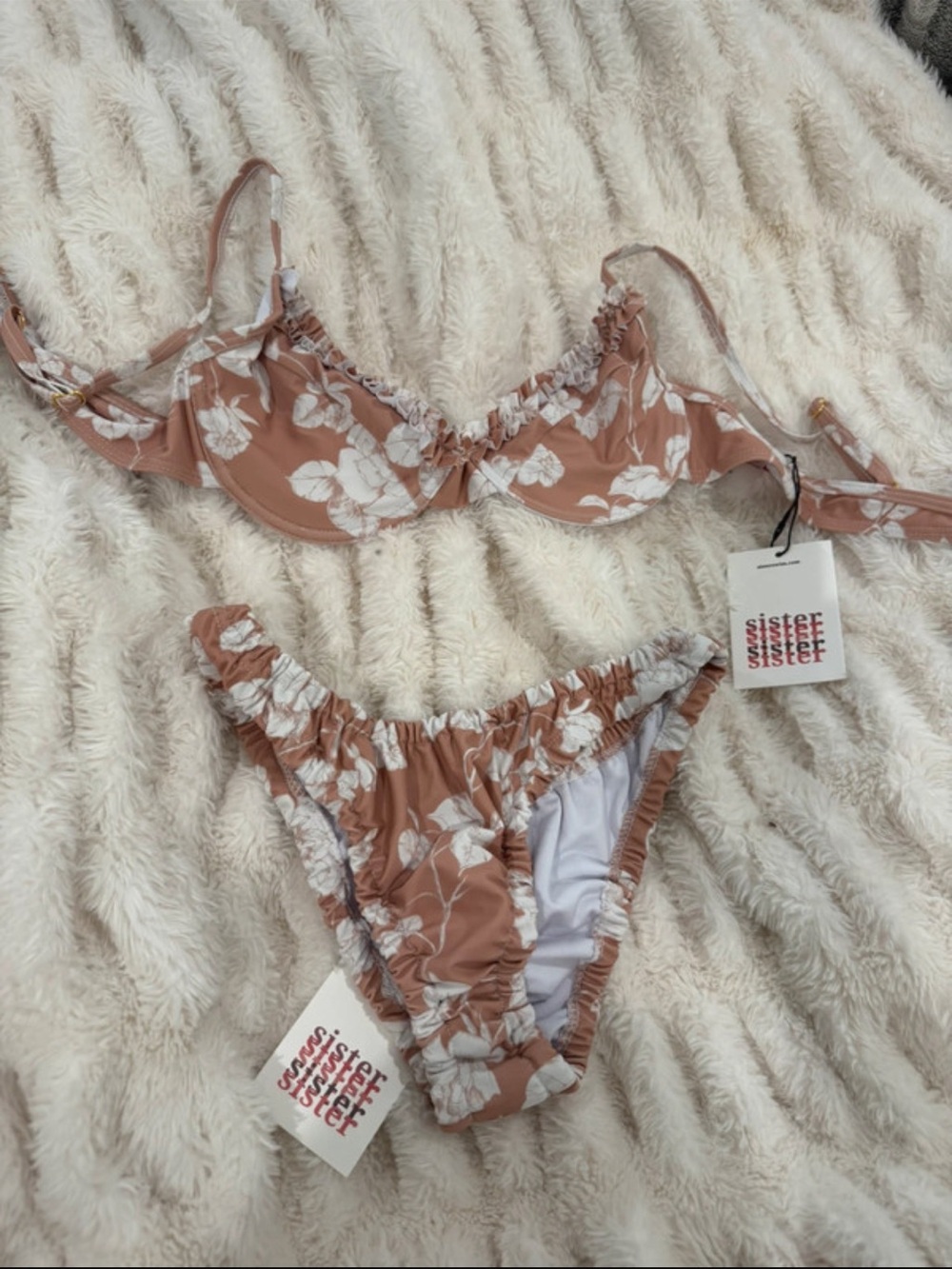 Floral Ruffle Bikini Set (sister)